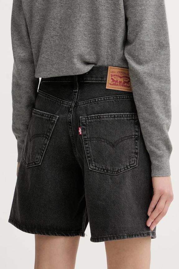 Îmbrăcăminte Levi's pantaloni scurți jeans 94 BAGGY SHORT 001JO negru