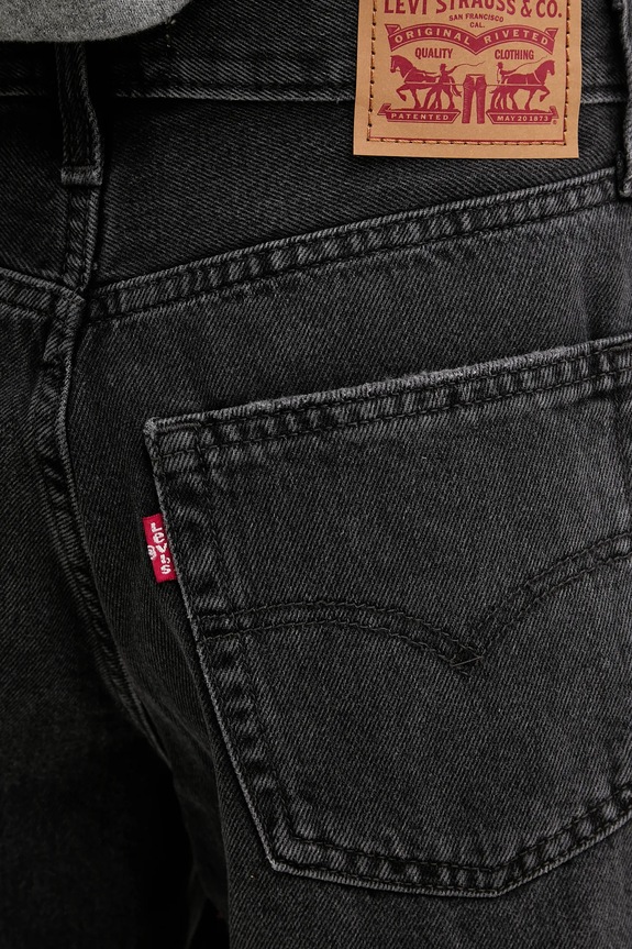 Levi's pantaloni scurți jeans 94 BAGGY SHORT negru 001JO
