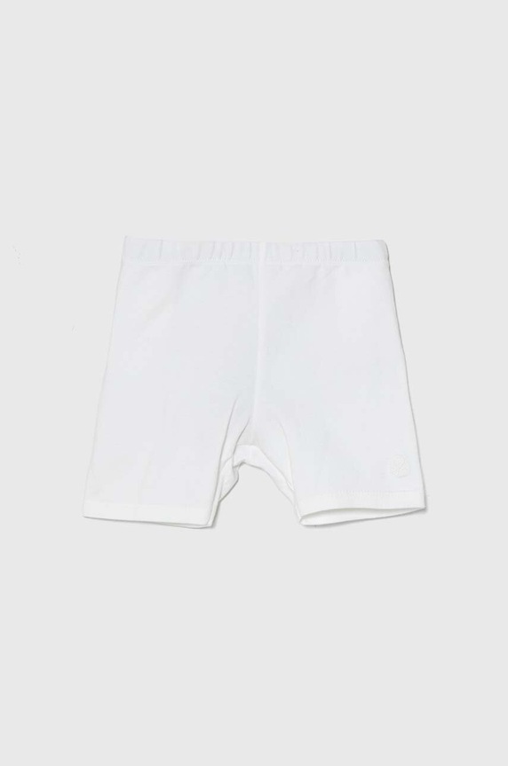 Detské krátke nohavice United Colors of Benetton pletenina biela 3MT1G900R.P.Continuativ