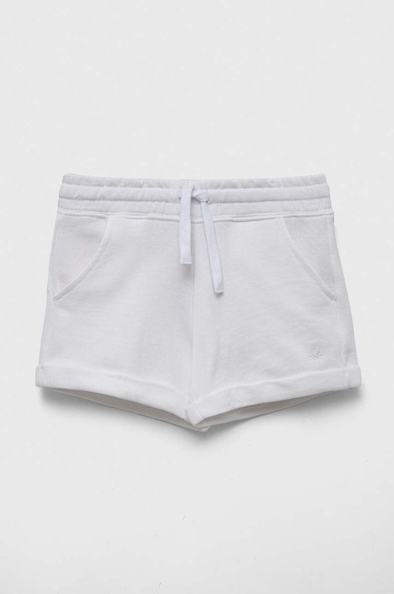 United Colors of Benetton pantaloni scurți din bumbac pentru copii casual alb 3J68C901C.G.NOS