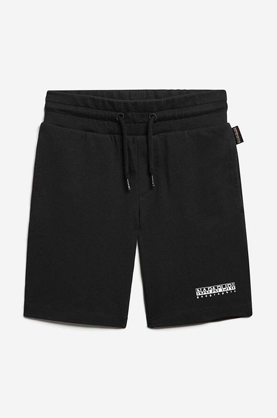 Παιδικό βαμβακερό σορτς Napapijri casual μαύρο NA4G3W.041