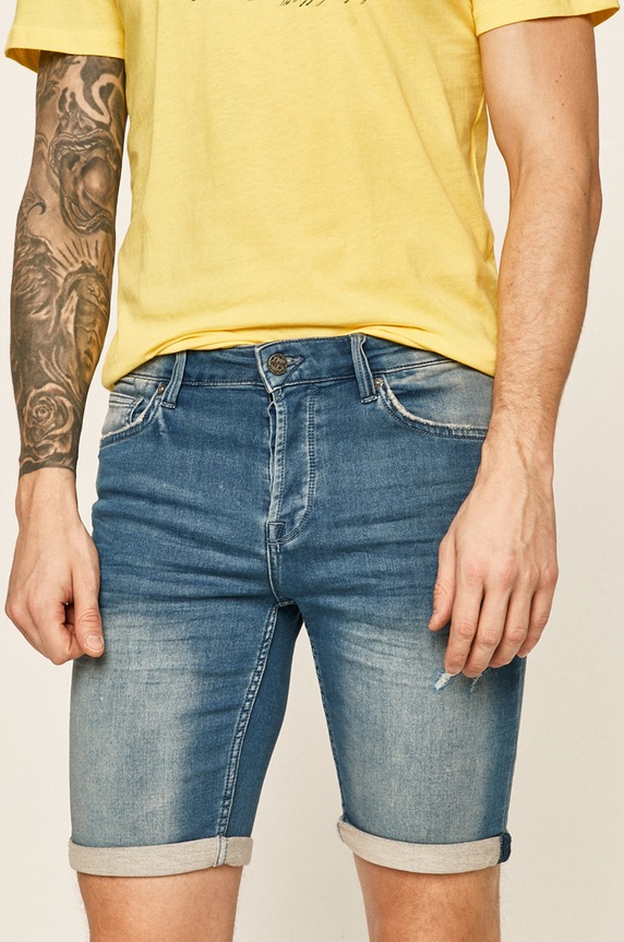 Only & Sons - Szorty jeansowe z elastanem niebieski 22016950