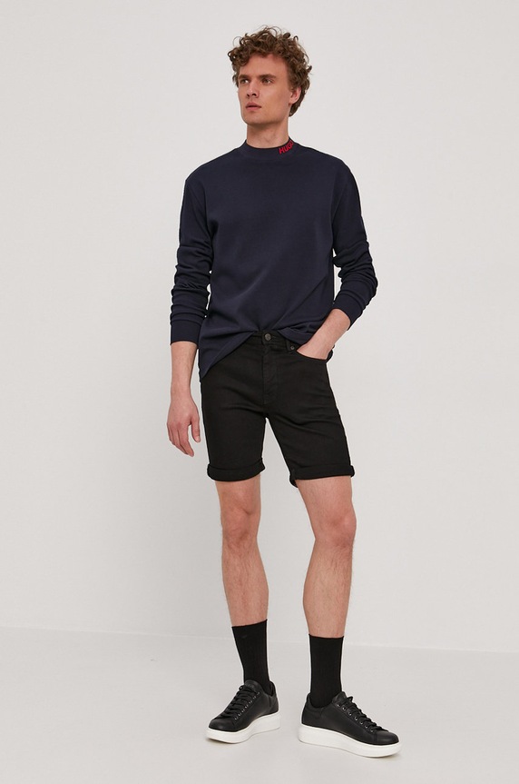 Selected Homme Szorty jeansowe 16071940 czarny AA00