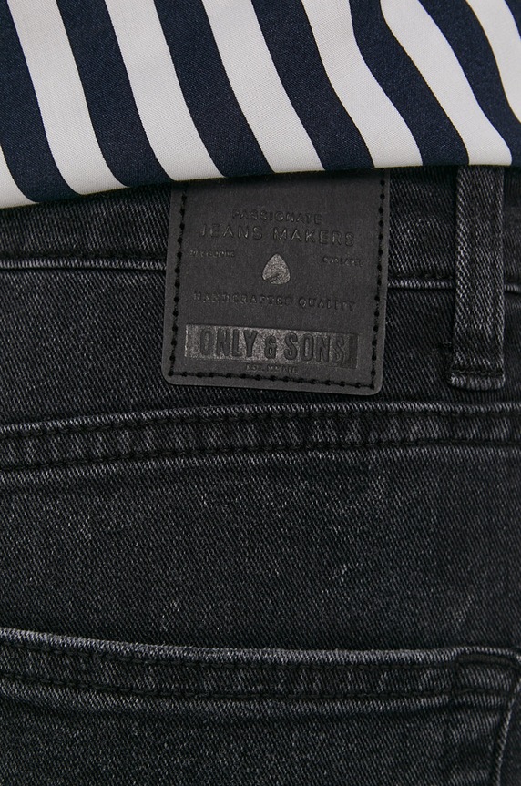 Only & Sons Szorty jeansowe 22019562 szary