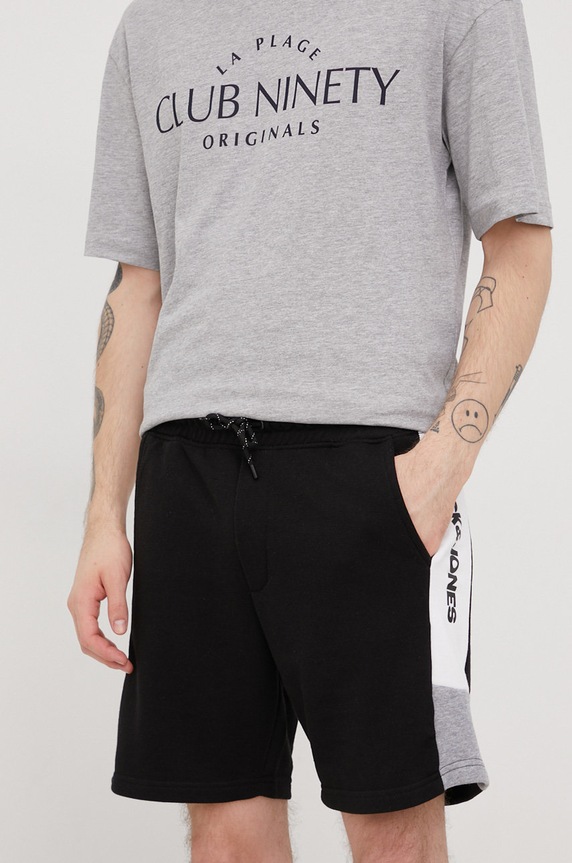 Jack & Jones szorty dzianina czarny 12198008.Black
