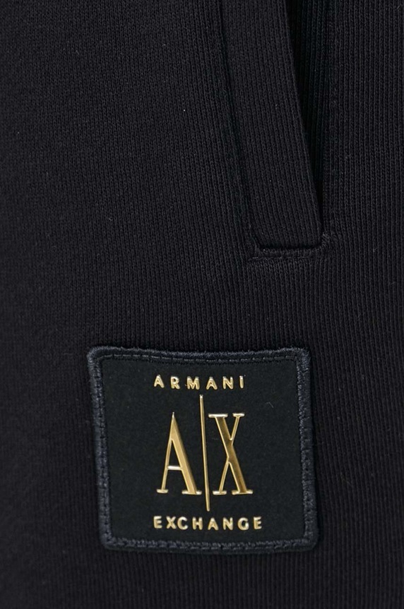 Памучен къс панталон Armani Exchange черен 8NZSPQ.ZJ1ZZ.NOS