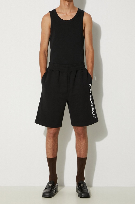A-COLD-WALL* cotton shorts Essential Logo cotton black ACWMB118