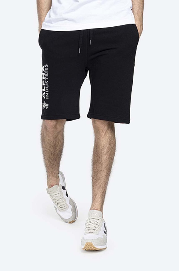 Kraťasy Alpha Industries Basic pletenina černá 116364FP.530