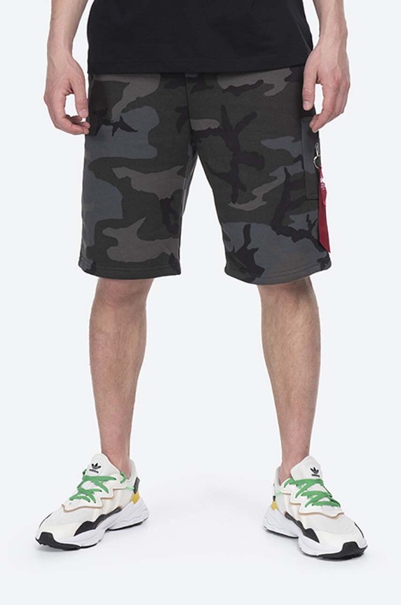 Alpha Industries shorts X-Fit Cargo Short Camo jersey gray 166301C.125