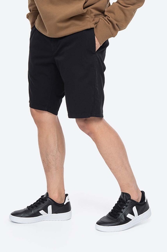 Norse Projects cotton shorts Aros Light Twill Shorts fabric black N35.0237.9999