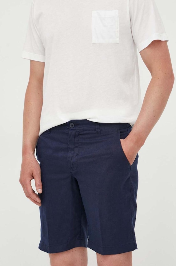 Plátěné kraťasy United Colors of Benetton námořnická modř 4AGH59548.016