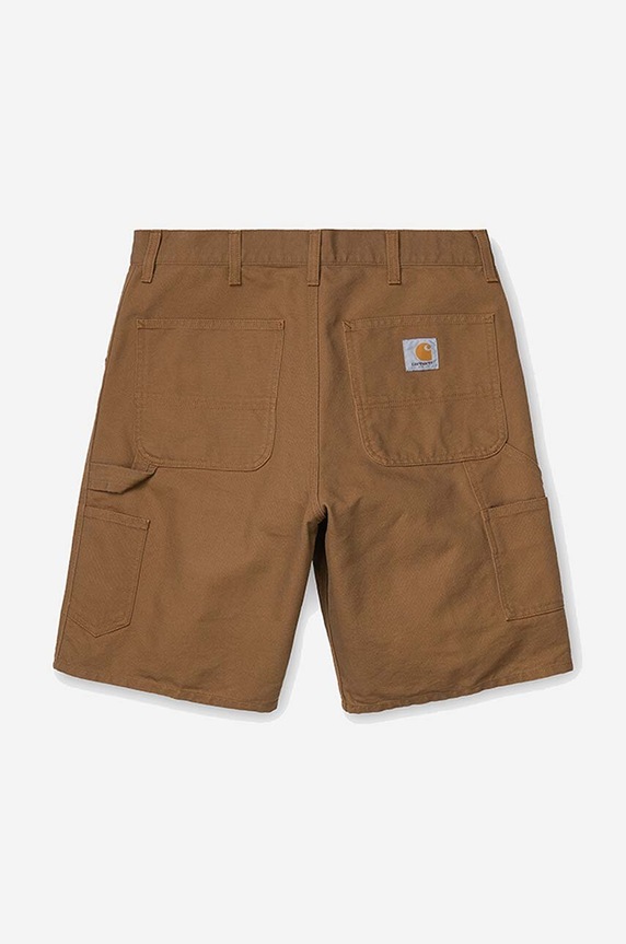 Carhartt WIP szorty bawełniane Single Knee brązowy I027942.HAMILTON.B