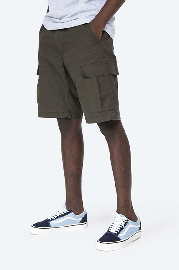 Carhartt WIP shorts Aviation Short plain green I028245.CYPRESS