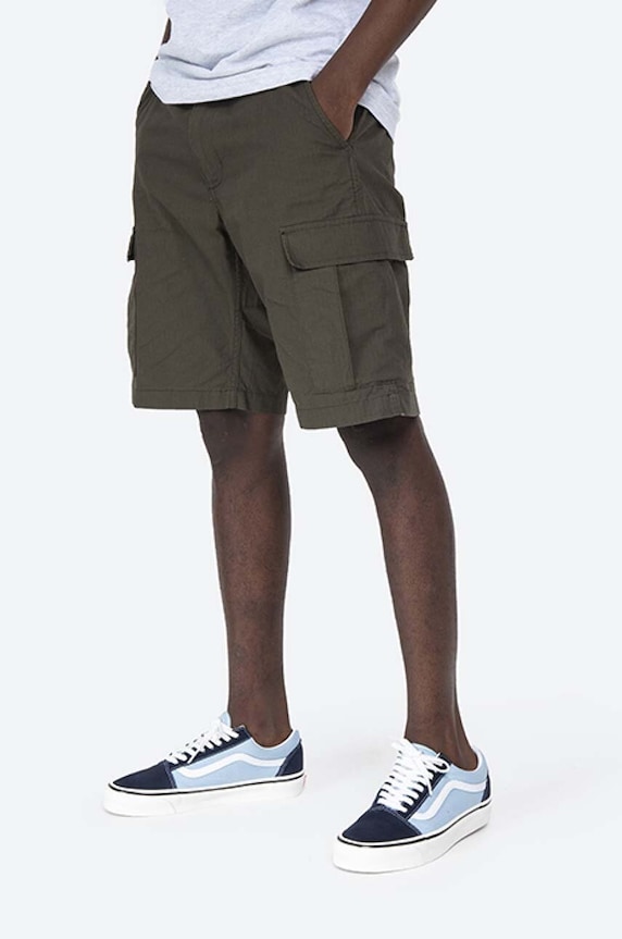 Carhartt WIP shorts Aviation Short plain green I028245.CYPRESS