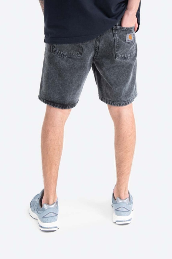 Clothing Carhartt WIP denim shorts Newel Short I029149.BLACK.WORN gray