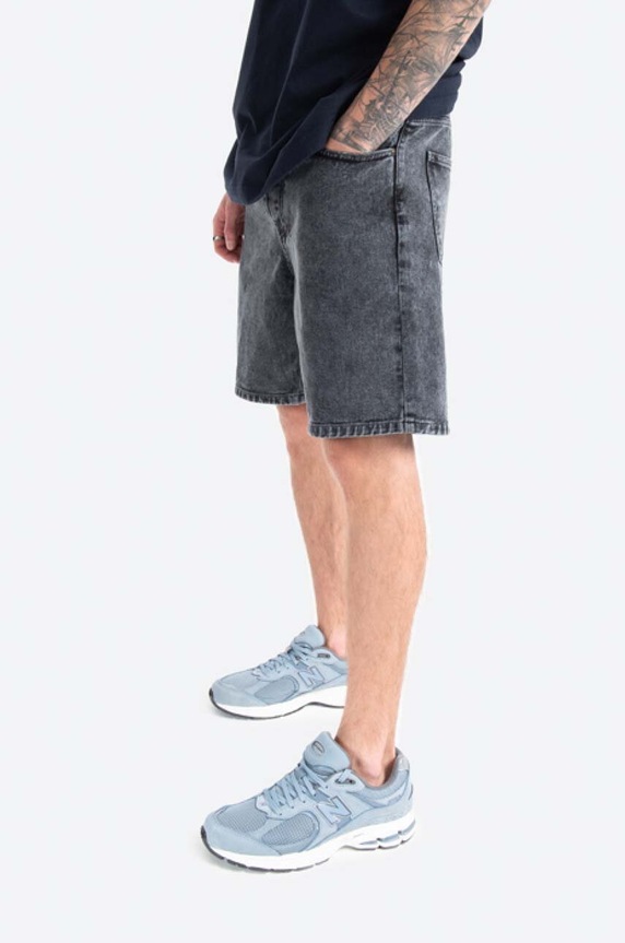 Carhartt WIP denim shorts Newel Short I029149.BLACK.WORN