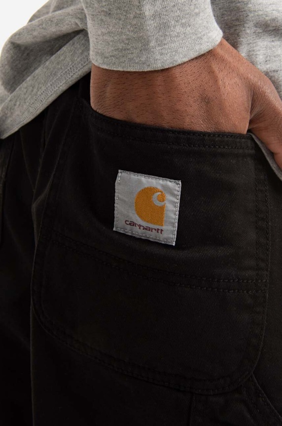 Carhartt WIP pantaloncini in cotone Flint Short nero I030480.BLACK