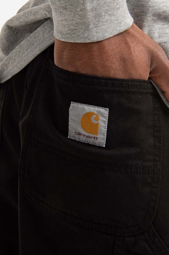 Carhartt WIP pantaloncini in cotone Flint Short nero I030480.BLACK