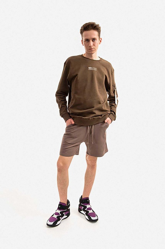 Alpha Industries szorty bawełniane 106365.628 brązowy AA00