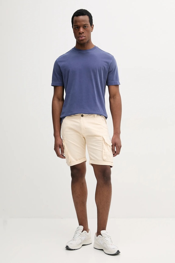 Bavlněné šortky Alpha Industries Crew Short 176203.578 béžová SS25