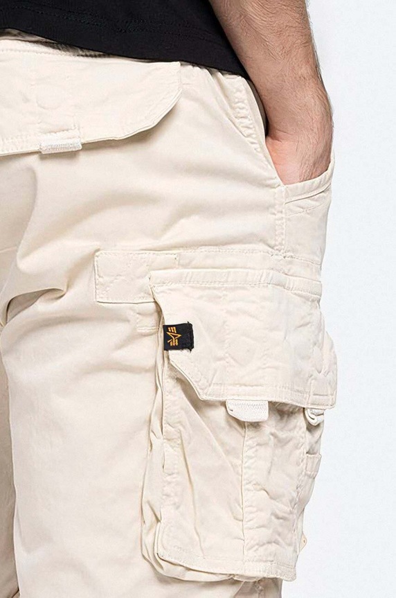 Bavlněné šortky Alpha Industries Crew Short 176203.578 béžová