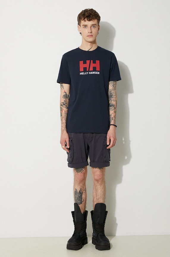 Alpha Industries Crew Short 176203 07 pantaloni scuți cargo bărbați din bumbac cu elastan 176203.07 bleumarin SS26