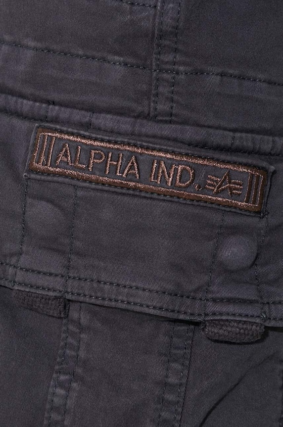 Alpha Industries Crew Short 176203 07 pantaloni scuți cargo bărbați din bumbac cu elastan 176203.07 bleumarin
