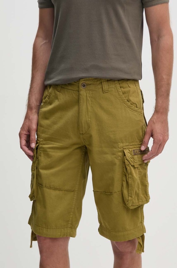 Alpha Industries szorty bawełniane Alpha Industries Jet Short 191200 440 bawełna zielony 191200.440