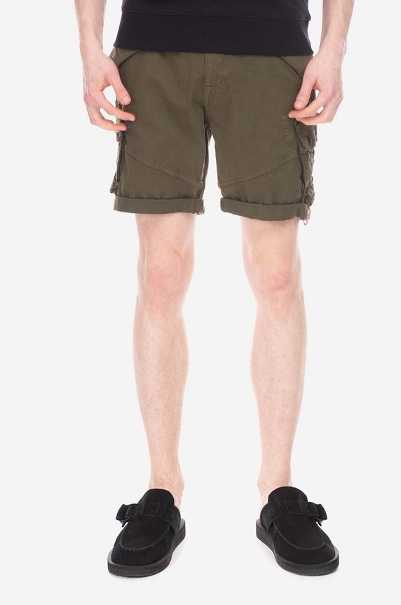 Σορτς Alpha Industries Combat Short 116210 142 με ελαστάν πράσινο 116210.142