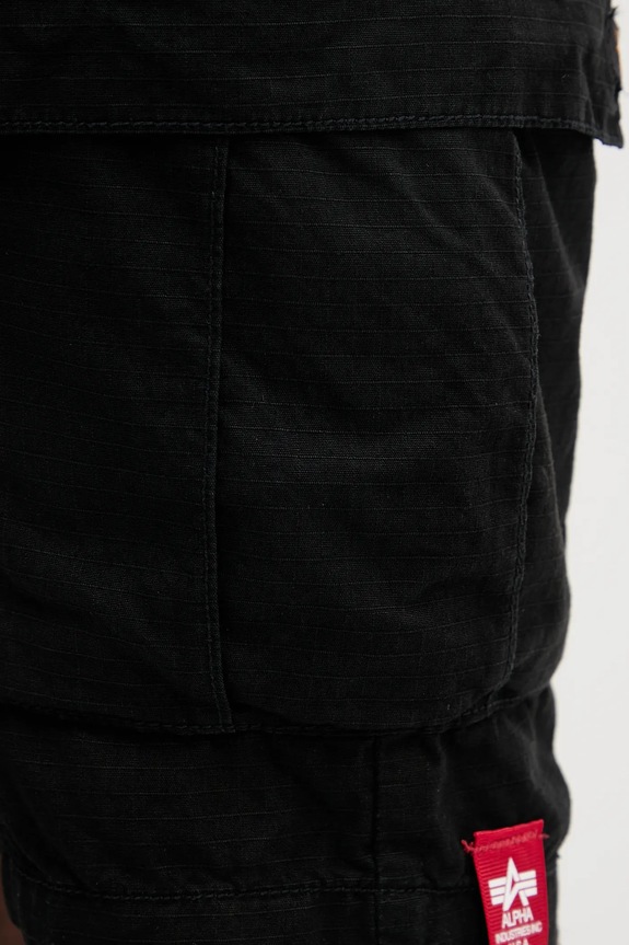 Alpha Industries pamut rövidnadrág Ripstop Jogger fekete 106250.03