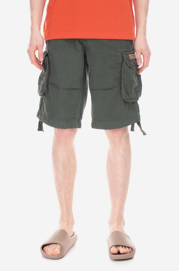 Alpha Industries pamut rövidnadrág Alpha Industries Jet Short 191200 353 szövet zöld 191200.353