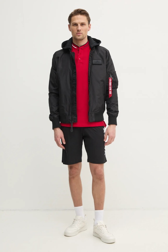 Alpha Industries szorty bawełniane Alpha Industries Alpha Jersey Short 116366 03 116366.03 czarny SS26