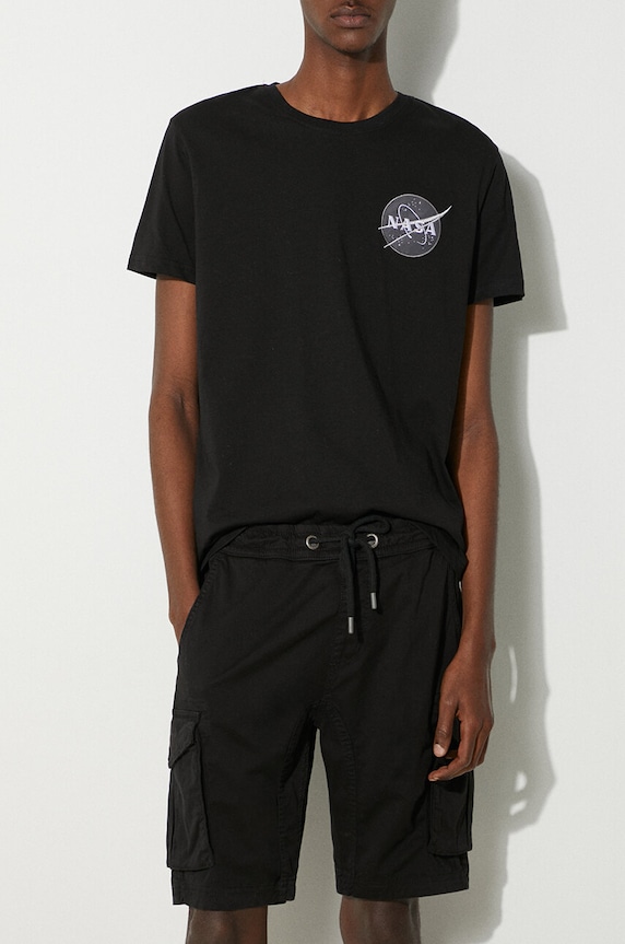 Bavlněné šortky Alpha Industries bavlna černá 106251.03
