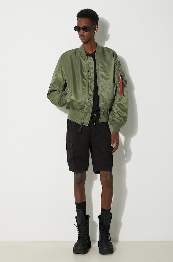 Bavlněné šortky Alpha Industries 106251.03 černá SS24
