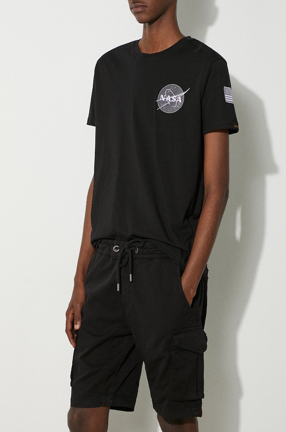 Bavlněné šortky Alpha Industries černá 106251.03