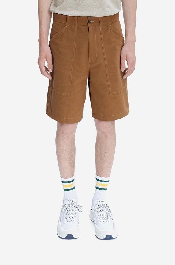 A.P.C. szorty bawełniane bawełna brązowy COGBJ.H10179