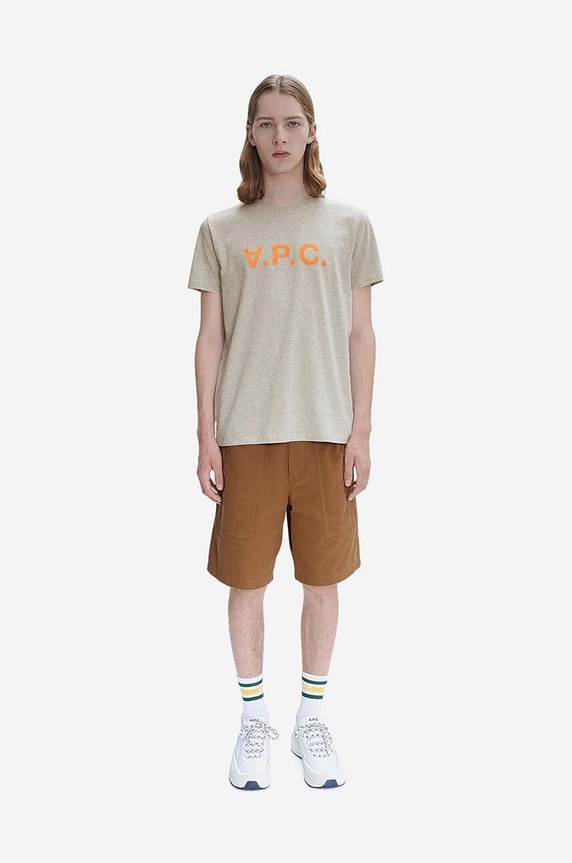 Odzież A.P.C. szorty bawełniane COGBJ.H10179 brązowy
