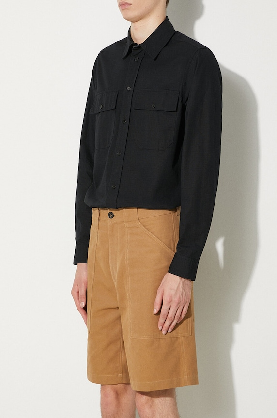 A.P.C. szorty bawełniane brązowy COGBJ.H10179
