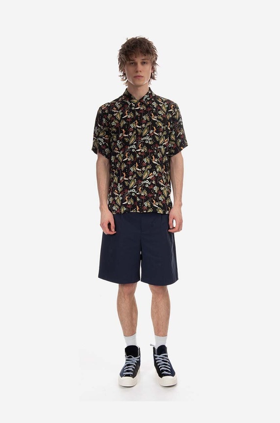 A.P.C. pantaloni scurți din bumbac COGBM.H10129 bleumarin AA00