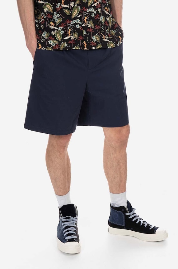 A.P.C. pantaloni scurți din bumbac bleumarin COGBM.H10129