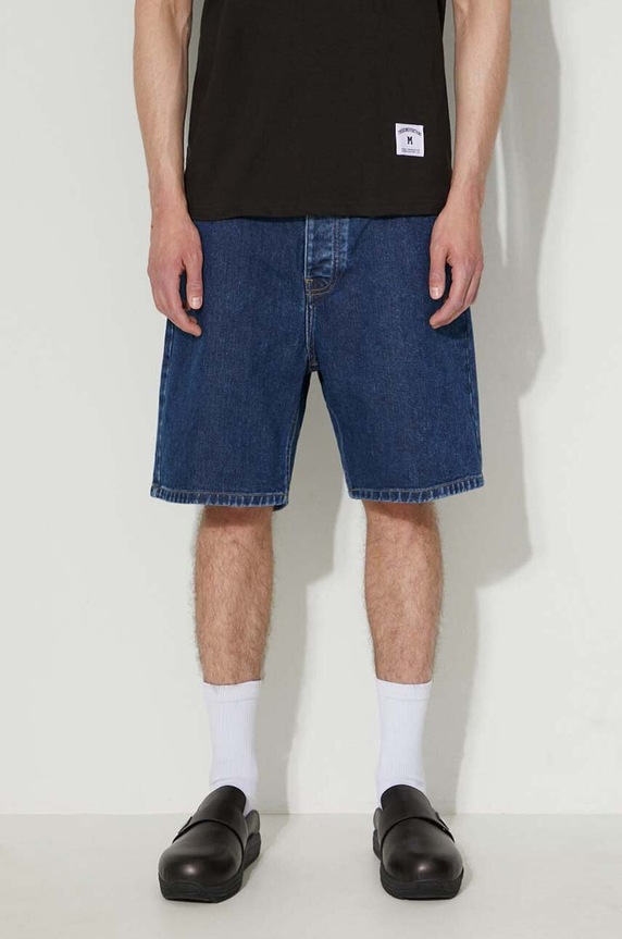 Carhartt WIP denim shorts plain blue I029209