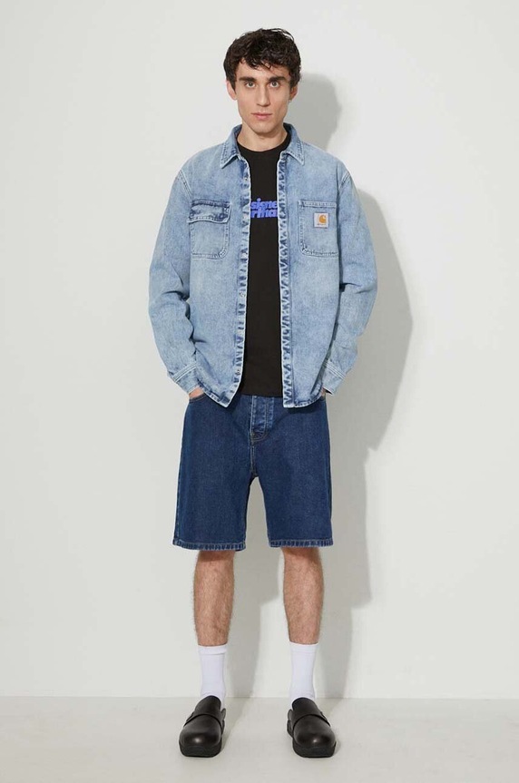 Carhartt WIP denim shorts I029209 blue SS23