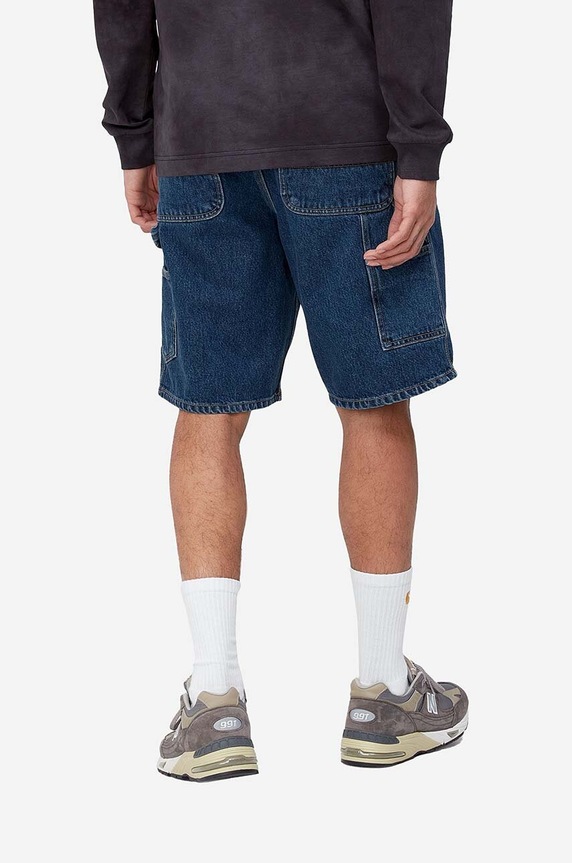 Одяг Джинсові бавовняні шорти Carhartt WIP I032026 блакитний
