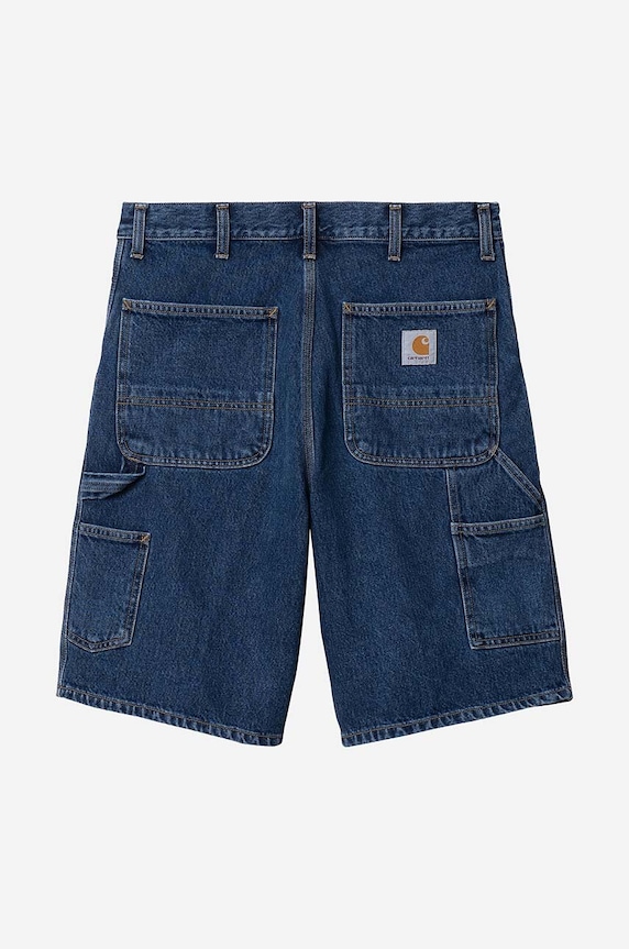 Джинсові бавовняні шорти Carhartt WIP I032026 блакитний
