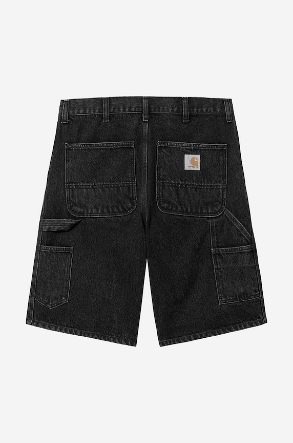 Carhartt WIP szorty jeansowe bawełniane Single Knee Short czarny I032026