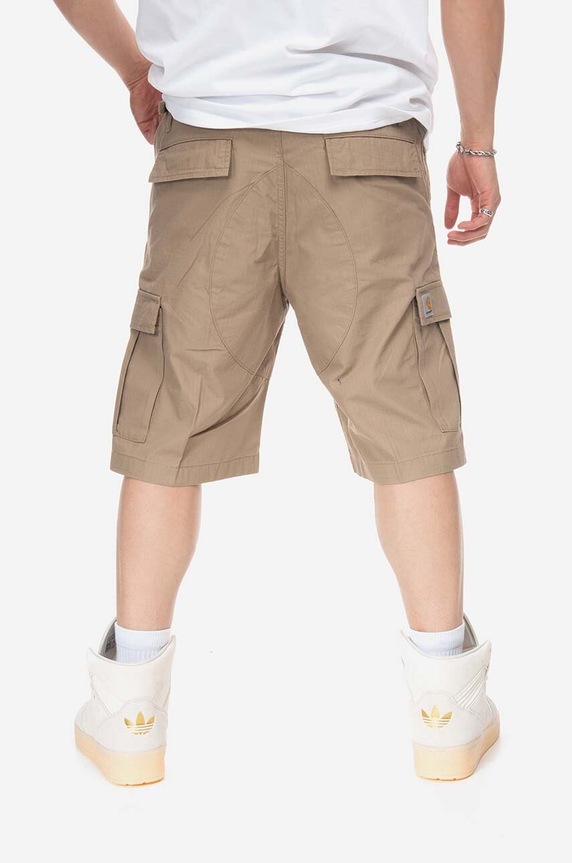Хлопковые шорты Carhartt WIP I028245 коричневый