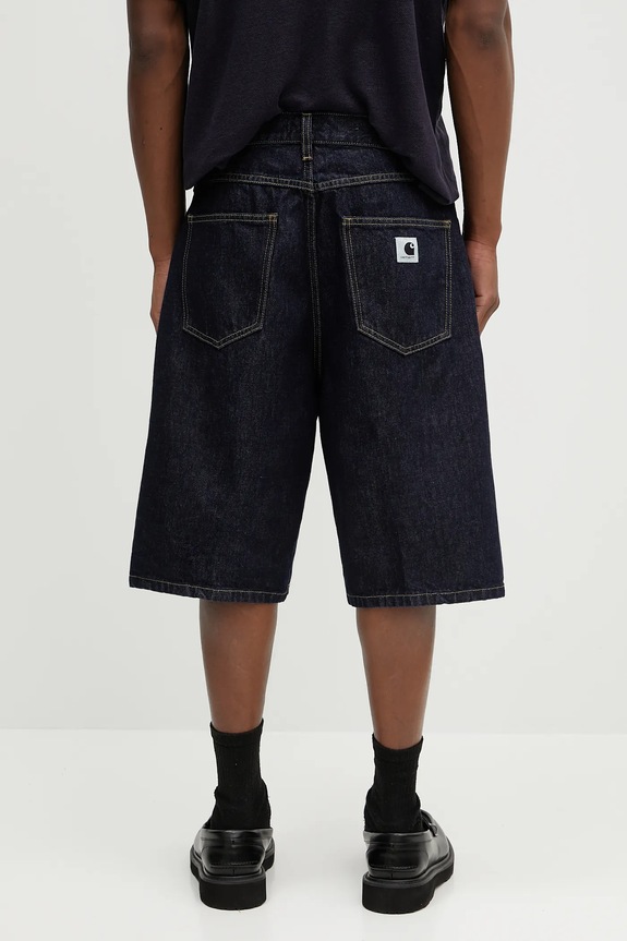 Odzież Carhartt WIP szorty jeansowe I031919 granatowy