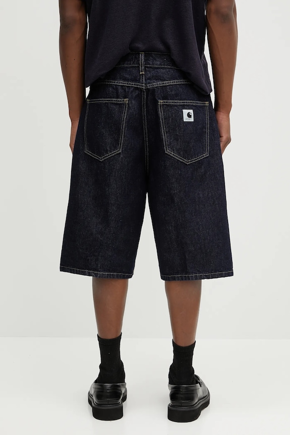 Odzież Carhartt WIP szorty jeansowe I031919 granatowy
