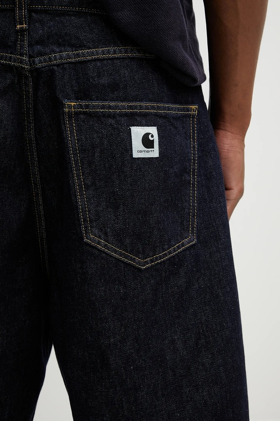Carhartt WIP szorty jeansowe granatowy I031919