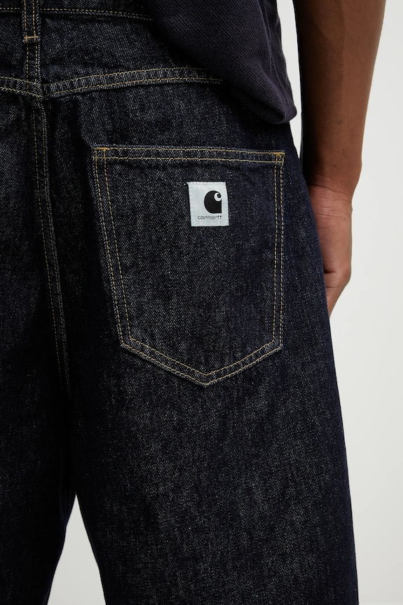 Carhartt WIP szorty jeansowe granatowy I031919